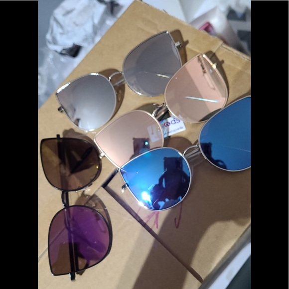 Wire Cat Eye Frame Sunglasses Fashion Eyewea - Picture 7 of 8